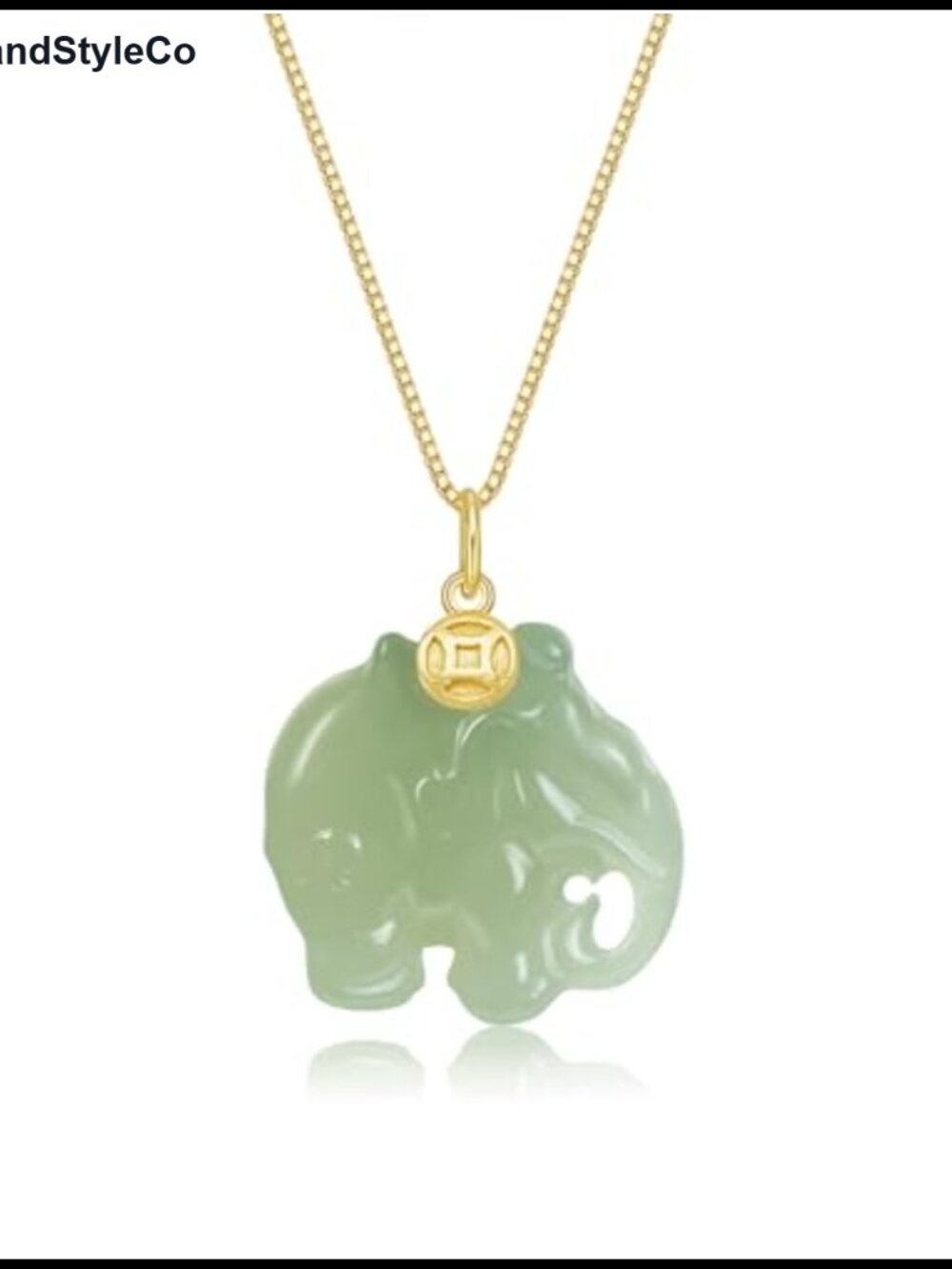 Natural Hetian Jade Cat Pendant Necklace 925 Sterling Silver Gold Plated